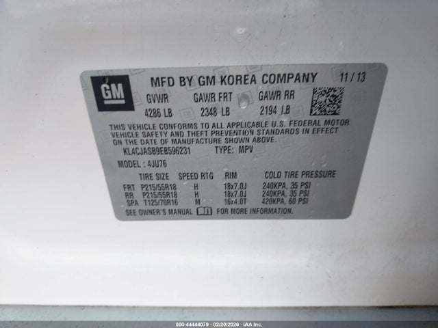 Продаж на аукціоні авто 2014 Buick Encore, vin: KL4CJASB9EB596231, номер лоту: 44444079
