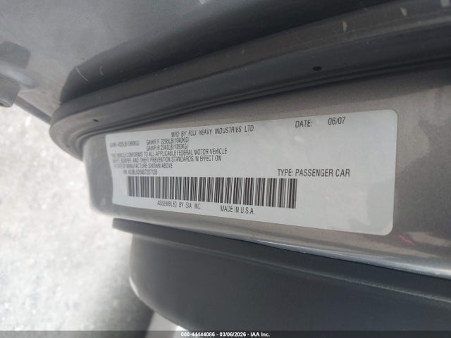 44444086 :رقم المزاد ، 4S3BL626887207128 vin ، 2008 Subaru Legacy 2.5i Limited مزاد بيع