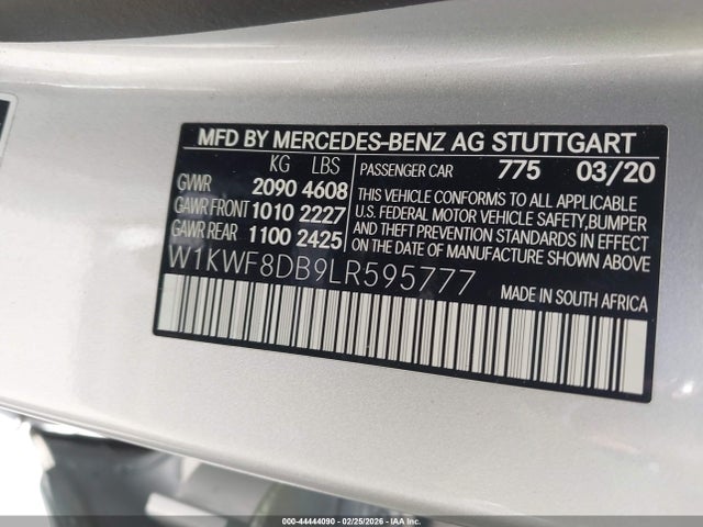 2020 MERCEDES-BENZ C 300 W1KWF8DB9LR595777 Photo 8