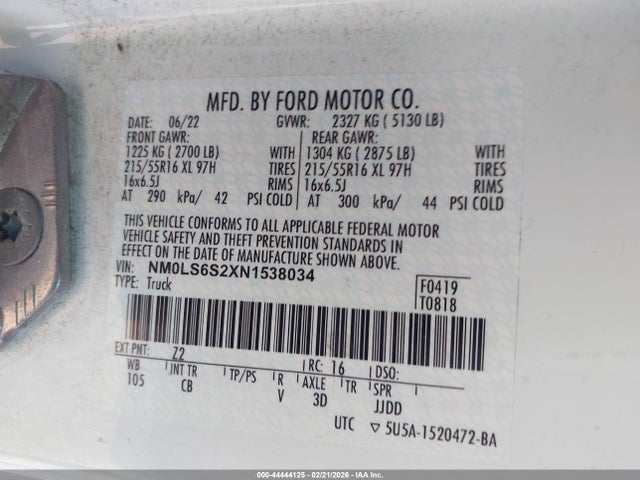 Ford Transit Connect Xl 2022 NM0LS6S2XN1538034 Image 9