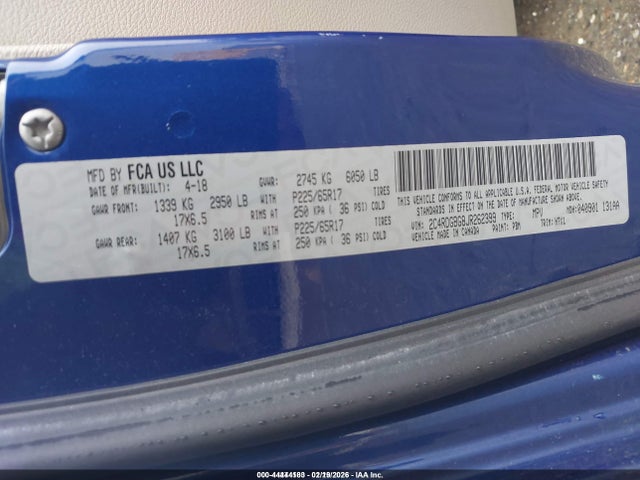 2C4RDGBG8JR262399 Dodge Grand Caravan Se