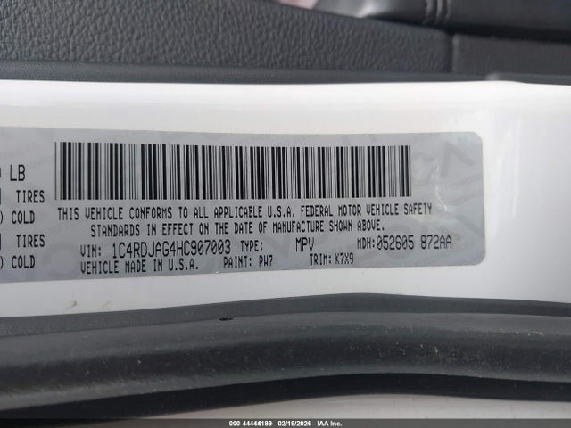 2017 DODGE DURANGO 1C4RDJAG4HC907003 Photo 8