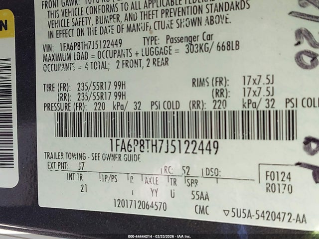 2018 FORD MUSTANG 1FA6P8TH7J5122449 Photo 8