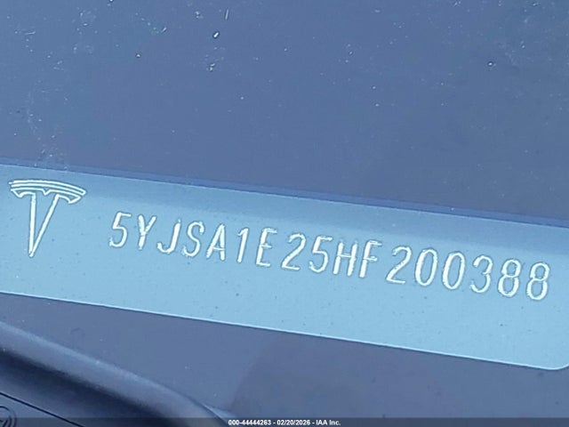 Tesla MODEL S 2017 5YJSA1E25HF200388 Image 9