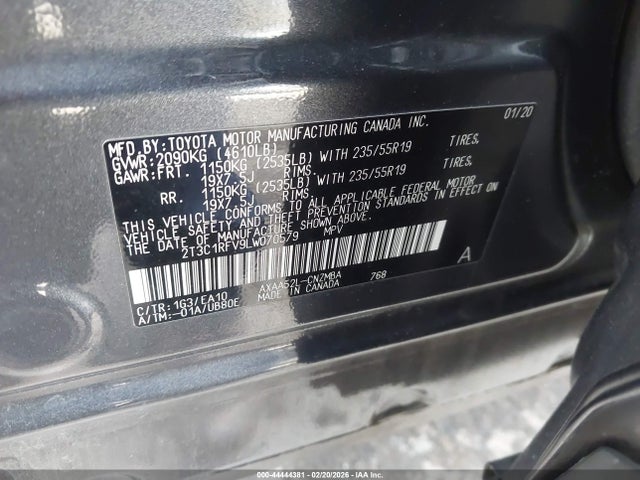 2T3C1RFV9LW070579 Toyota Rav4 Xle Premium