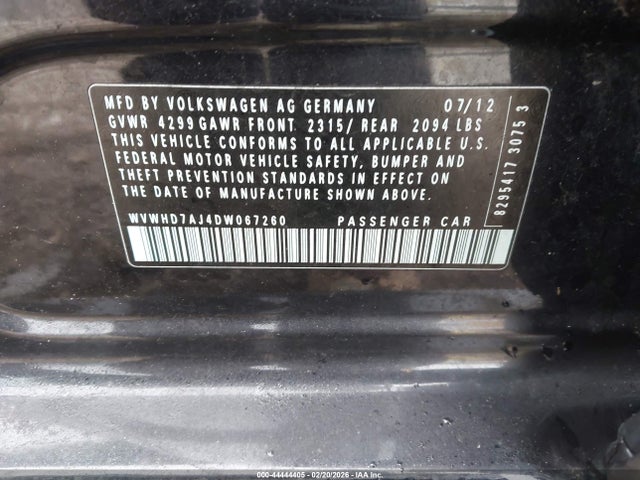 2013 VOLKSWAGEN GTI WVWHD7AJ4DW067260 Photo 8