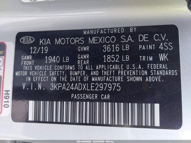 2020 KIA RIO 3KPA24ADXLE297975 Photo 8