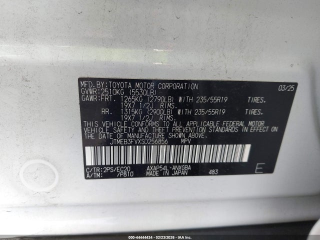 JTMEB3FVXSD256856 Toyota Rav4 Plug-in Hybrid Xse