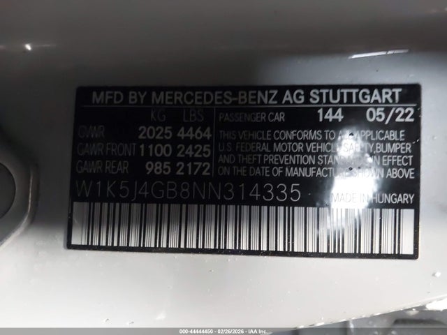 2022 MERCEDES-BENZ CLA 250 COUPE W1K5J4GB8NN314335 Photo 8