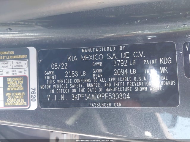 Продажа на аукционе авто 2023 Kia Forte Gt-line, vin: 3KPF54AD8PE530304, номер лота: 44444473