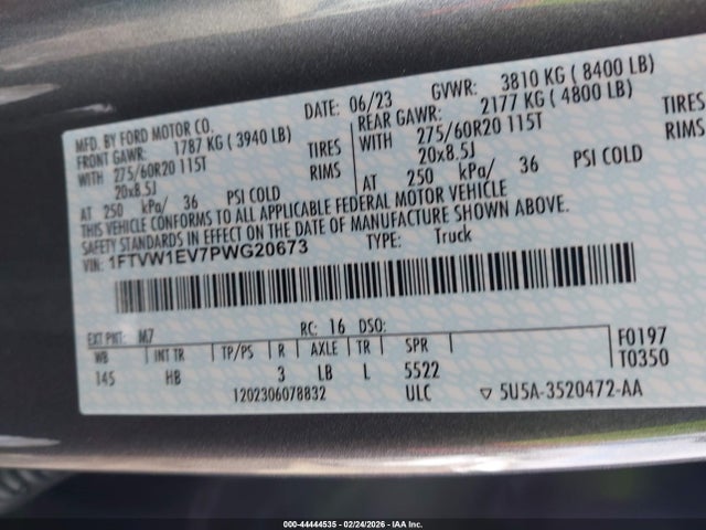 Ford F-150 Lightning Lariat 2023 1FTVW1EV7PWG20673 Image 9