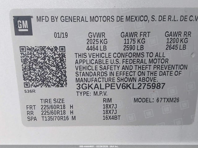 2019 GMC TERRAIN 3GKALPEV6KL275987 Photo 8