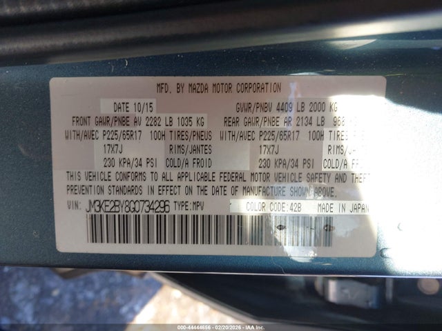 Продаж на аукціоні авто 2016 Mazda Cx-5 Sport, vin: JM3KE2BY8G0734296, номер лоту: 44444656