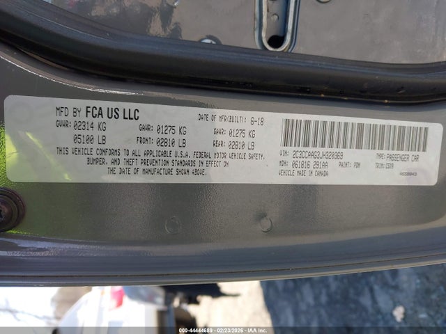 2018 Chrysler 300 Touring მანქანა იყიდება აუქციონზე, vin: 2C3CCAAG3JH320369, აუქციონის ნომერი: 44444689