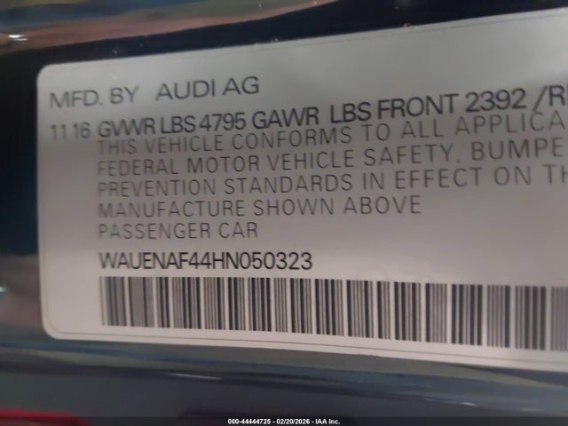 2017 AUDI A4 WAUENAF44HN050323 Photo 8