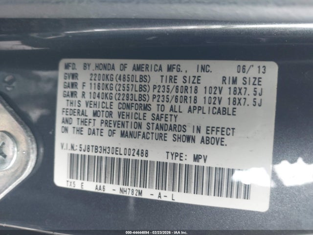 Продаж на аукціоні авто 2014 Acura Rdx, vin: 5J8TB3H30EL002488, номер лоту: 44444894