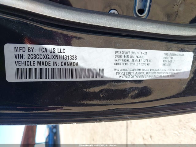 2C3CDXGJXNH131338 Dodge Charger Scat Pack