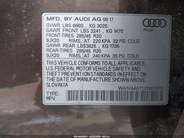 2018 AUDI Q7 WA1VAAF71JD007976 Photo 8