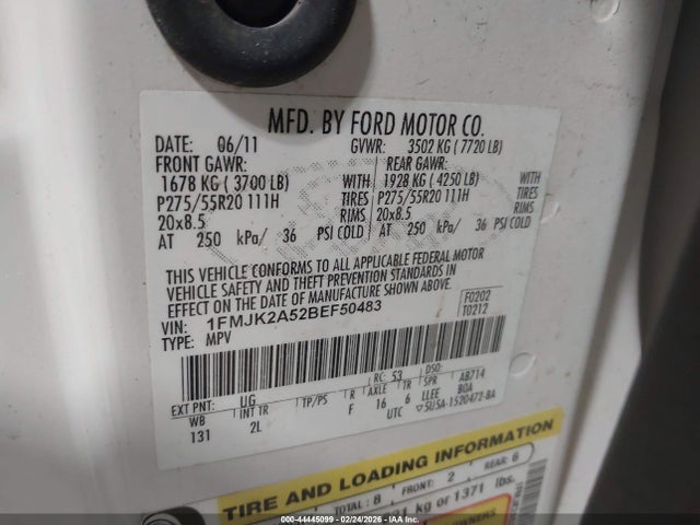 2011 FORD EXPEDITION EL 1FMJK2A52BEF50483 Photo 8