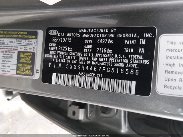 KIA Optima Sx Turbo 2015 5XXGR4A67FG516586 Image 9