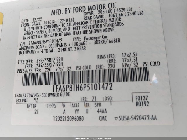 Ford Mustang Ecoboost Fastback 2023 1FA6P8TH6P5101472 Image 9