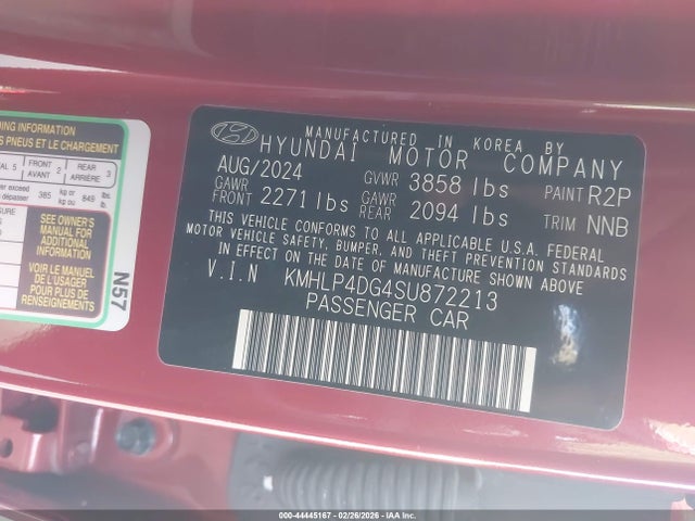 Hyundai Elantra Limited 2025 KMHLP4DG4SU872213 Image 9
