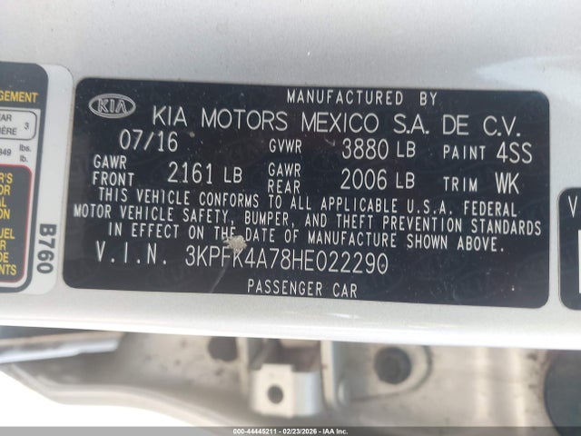 KIA FORTE LX 2017 3KPFK4A78HE022290 Image 9