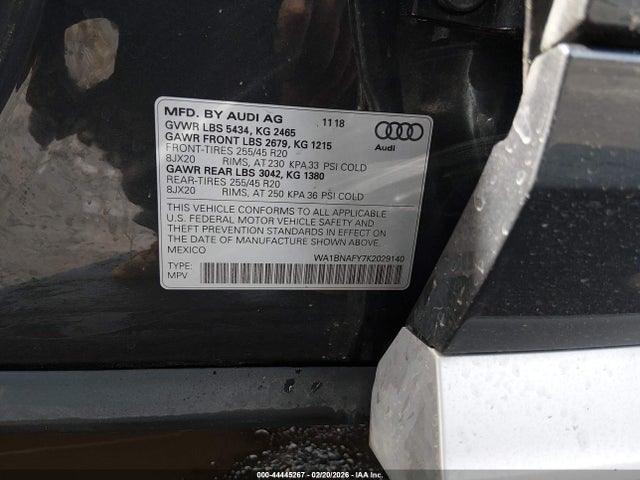 2019 AUDI Q5 WA1BNAFY7K2029140 Photo 8