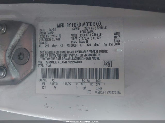 Ford Transit Connect Xl 2015 NM0LE7EX4F1226409 Image 9