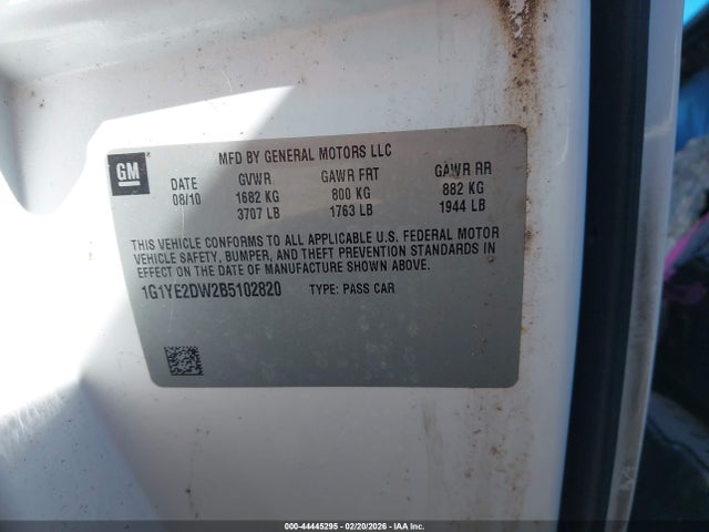 2011 CHEVROLET CORVETTE 1G1YE2DW2B5102820 Photo 8