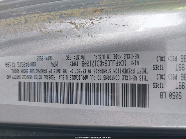 1C4PJLCB4KD171209 Jeep Cherokee Latitude Fwd
