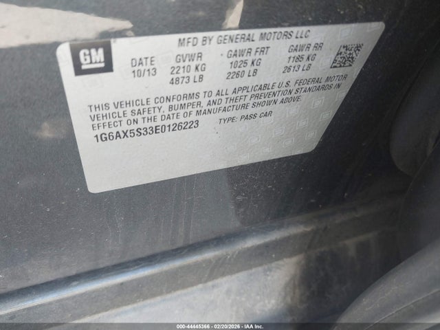 2014 CADILLAC CTS 1G6AX5S33E0126223 Photo 8