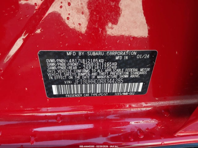 JF1GUHHC0R8344285 Subaru Impreza Rs 5-door