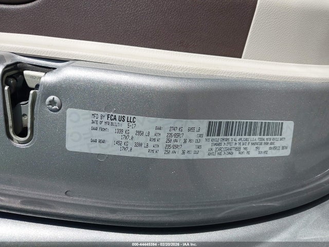 Aukcja sprzedaży 2017 Chrysler Pacifica Touring, vin: 2C4RC1DG4HR770599, numer aukcji: 44445394