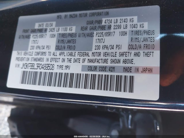 JM3KFBBL3R0489508 Mazda Cx-5 2.5 S Select