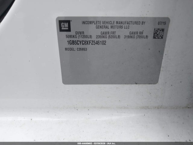 1GB5CYC8XFZ546102 Chevrolet Silverado 3500hd Wt