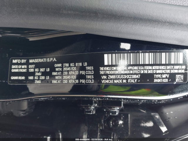 2017 MASERATI LEVANTE ZN661XUS3HX238647 Photo 8