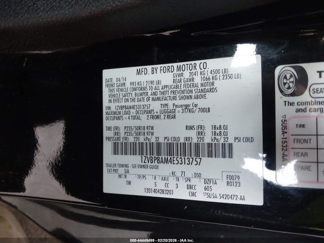 Ford Mustang V6 2014 1ZVBP8AM4E5313757 Image 9