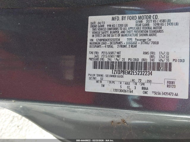 2014 FORD MUSTANG 1ZVBP8EM2E5232234 Photo 8