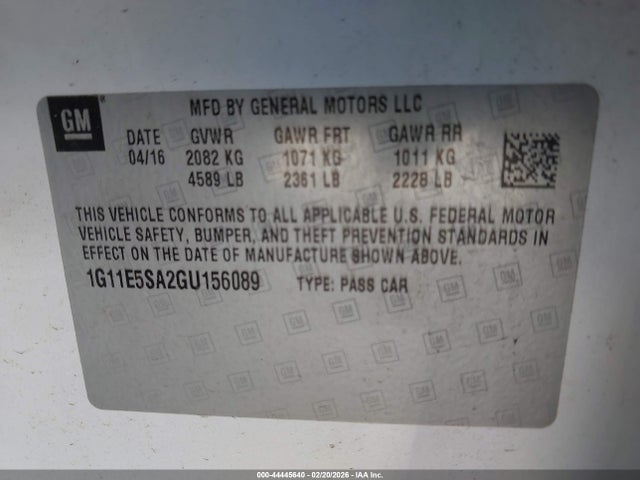 1G11E5SA2GU156089 Chevrolet Malibu Limited Ltz