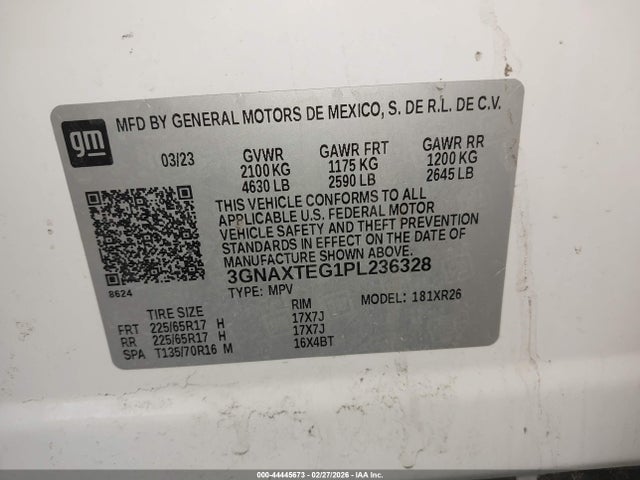 Chevrolet Equinox Awd 2fl 2023 3GNAXTEG1PL236328 Image 9