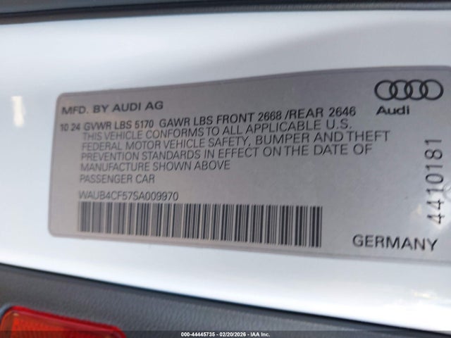 2025 AUDI S5 SPORTBACK WAUB4CF57SA009970 Photo 8