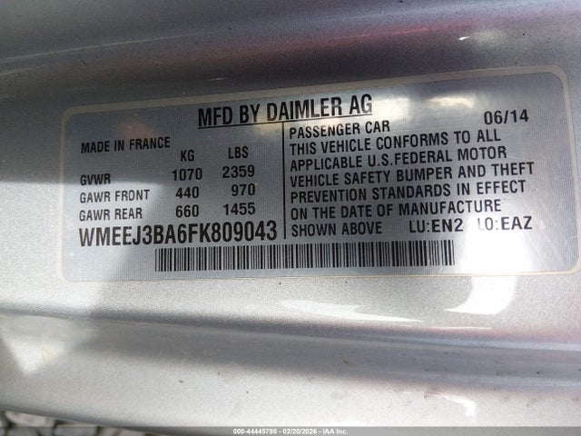 Smart Fortwo Pure 2015 WMEEJ3BA6FK809043 Image 9