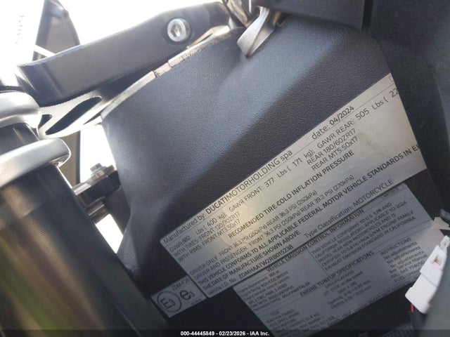 2024 DUCATI PANIGALE ZDMHAATW2RB015238 Photo 9