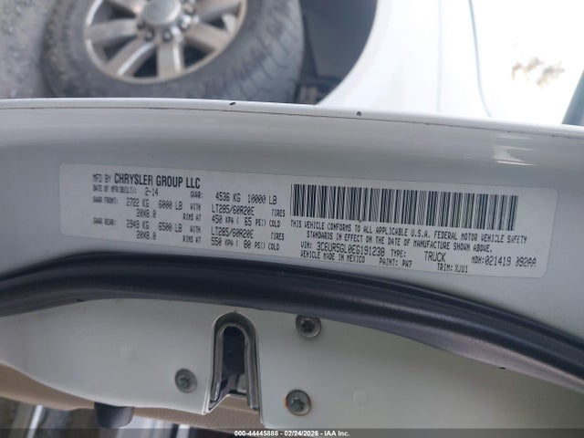 44445888 :رقم المزاد ، 3C6UR5GL0EG191238 vin ، 2014 Ram 2500 Longhorn مزاد بيع