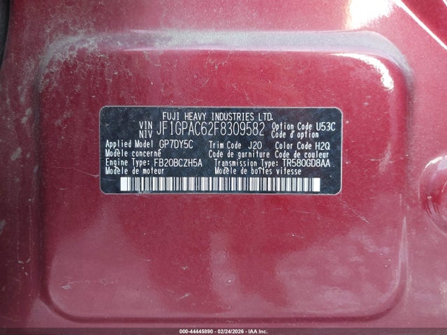 Subaru Impreza 2.0i Premium 2015 JF1GPAC62F8309582 Image 9