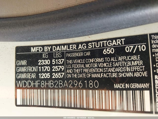 Продаж на аукціоні авто 2011 Mercedes-benz E 350 4matic, vin: WDDHF8HB2BA296180, номер лоту: 44445932