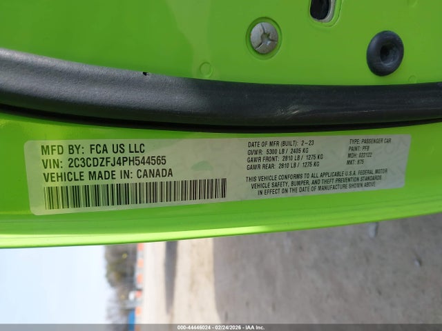 Dodge Challenger R/t Scat Pack 2023 2C3CDZFJ4PH544565 Image 9