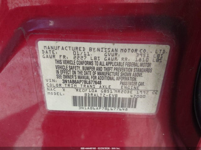 2011 NISSAN SENTRA 3N1AB6AP7BL677648 Photo 8