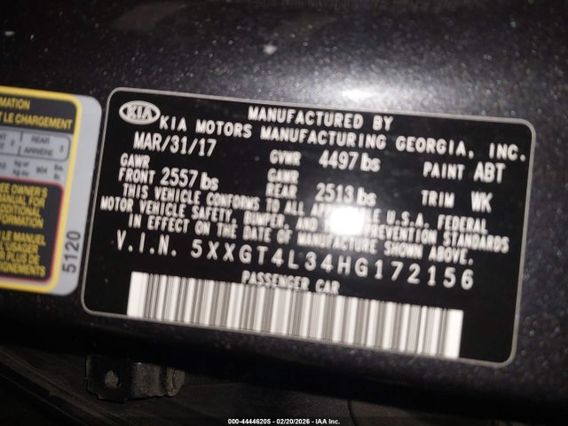 2017 KIA OPTIMA 5XXGT4L34HG172156 Photo 8